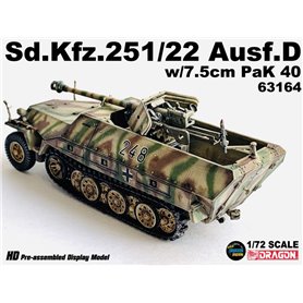 Dragon ARMOR 1:72 Sd.Kfz.251/22 Ausf.D - W/75MM PAK.40