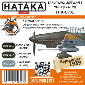 Hataka CP01 ORANGE LINE Zestaw farb EARLY WWII LUFTWAFFE VOL.I (1937-1939)