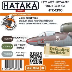 Hataka CP05 ORANGE LINE Zestaw farb LATE WWII LUFTWAFFE VOL.II (1944-1945)