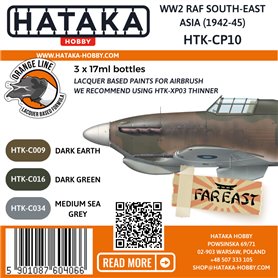 Hataka CP10 ORANGE LINE Zestaw farb WWII RAF SOUTH-EAST ASIA (1942-1945)