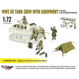 Mirage 1:72 WW2 US TANK CREW W/EQUIPMENT FOR M8 SCOTT AND OTHER US MOTORISED HOWITZERS