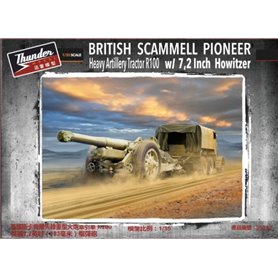 Thunder Model 35212 British Scammell Pioneer Heavy Artillery Tractor R100 w/ 7,2 Inch Howitzer