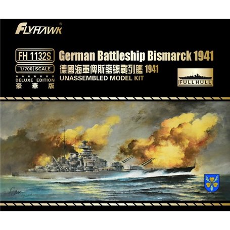 Flyhawk FH1132S German Battleship Bismarck 1941 Deluxe Edition
