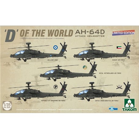 Takom 2606 "D" Of The World AH-64 D Attack Helicopter Limited Edition