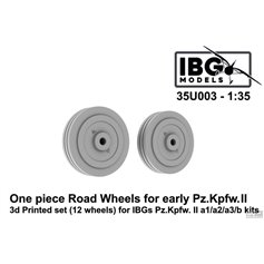 IBG 1:35 3D printed wheels ONE PIECE ROAD WHEELS for Pz.Kpfw.II - EARLY - 12pcs. 