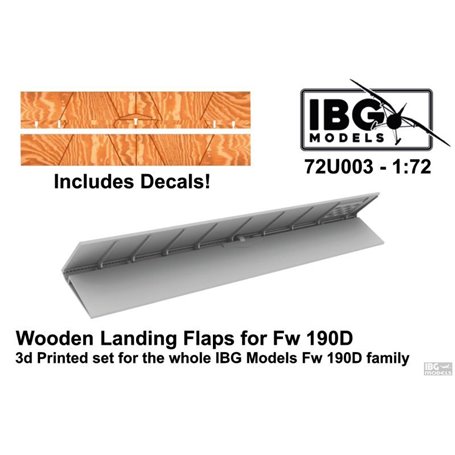 IBG 72U003 Wooden Landing Flaps for Fw 190D 3D Printed Set for The Whole IBG Fw 190D Family