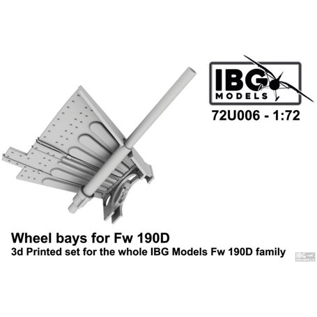 IBG 72U006 Wheel Bays for Fw 190D 3D Printed Set for The Whole IBG Fw 190D Family