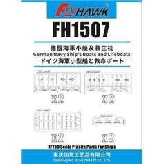 Flyhawk FH1507 German Navy Ship Boats and Lifeboats