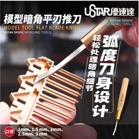 U-STAR UA-90504 Nóż z płaskim ostrzem FLAT BLAD KNIFE - 2.5mm