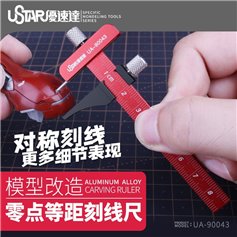 U-STAR UA-90043 Przymiar modelarski ZERO END EQUIDISTANCE RULER