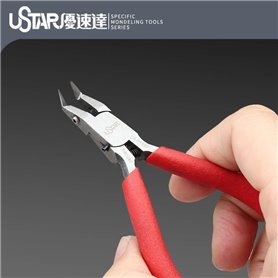 U-STAR UA-91590 Szczypce tnące z zakrzywioną końcówką ULTRA THIN BEND NOSE PLIERS W/SINGLE EDGE