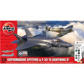 Airfix 1:72 Supermarine Spitfire Mk.Vc + F-35B - THEN AND NOW - z farbami