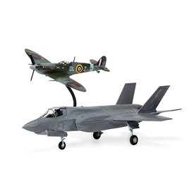 Airfix 1:72 Supermarine Spitfire Mk.Vc + F-35B - THEN AND NOW - z farbami