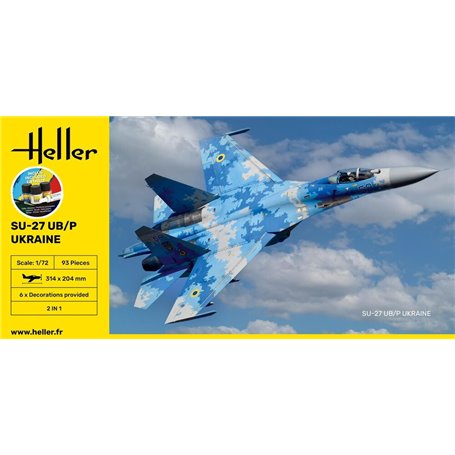 Heller 56371 Starter Set - SU-27UB/P Ukraine