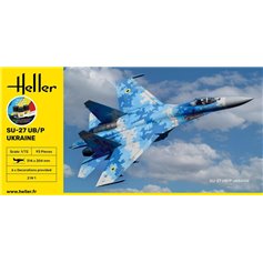 Heller 1:72 Sukhoi Su-27UB/P - UKRAINE - STARTER SET - z farbami