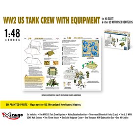 Mirage 480006 1:48 WW2 US Tank Crew With Equipment for M8 Scott & other US Motoresed Howitzer