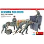 Mini Art 35366 German Soldiers with Fuel Drums (5 figs. & 6 drums)