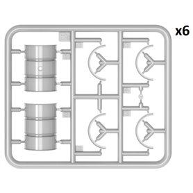 Mini Art 35366 German Soldiers with Fuel Drums (5 figs. & 6 drums)