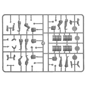 Mini Art 35366 German Soldiers with Fuel Drums (5 figs. & 6 drums)