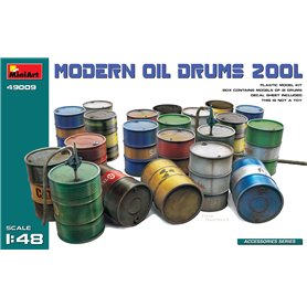 Mini Art 1:48 Modern Oil Drums 200L Accessories Series