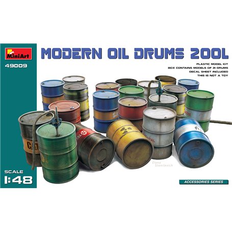 Mini Art 49009 Modern Oil Drums 200L Accessories Series