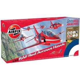 Airfix 1:48 RAF Red Arrows Hawk - GIFT SET - z farbami