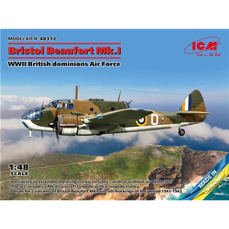 ICM 48312 Bristol Beaufort Mk.I WWII British Dominions Air Force