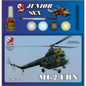Big Model 1:72 Mi-2 Urn - JUNIOR SET - z farbami