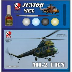 Big Model 1:72 Mi-2 Urn - JUNIOR SET - z farbami
