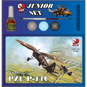 Big Model 1:72 PZL P-11C - JUNIOR SET - z farbami