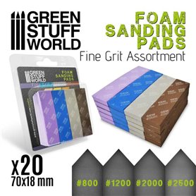 Green Stuff World 4766 Gąbki ścierne FOAM SANDING PDS - FINE GRIT ASSORTMENT - 20szt.