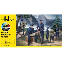 Heller 1:72 FRENCH MOUNTAIN TROOPS - STARTER KIT - w/paints 