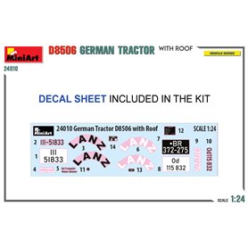 Mini Art 1:24 D8506 - GERMAN TRACTOR W/ROOF