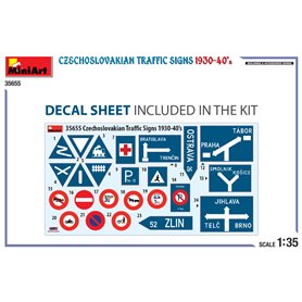 Mini Art 1:35 CZECHOSLOVAKIAN TRAFFIX SIGNS 1930-40S