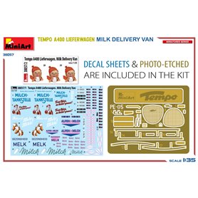 Mini Art 1:35 Tempo A400 Lieferwagen - MILK DELIVERY VAN