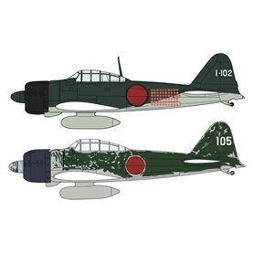 Hasegawa 02437 Mitsubishi A6M2b/A6M3 Zero Fighter Type 21/22 "RABAUL Ace Set"