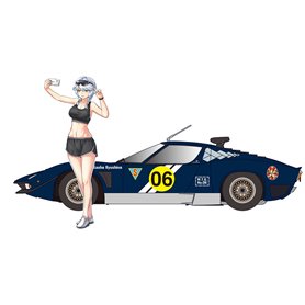Hasegawa 1:24 WILD EGG GIRLS - Lamborghini Jota SVR - SASHA ILYUSHINA W/FIGURE