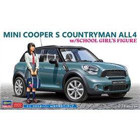 Hasegawa 1:24 Mini Cooper S Countryman All4 - W/SCHOOL GIRLS FIGURE