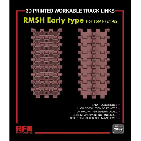RFM 1:35 Gąsienice RMSH EARLY TYPE do T-55 / T-72 / T-62 - WORKABLE TRACK LINKS