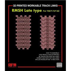 RFM 1:35 Gąsienice RMSH LATE TYPE do T-55 / T-72 / T-62 - 3D PRINTED WORKABLE TRACK LINKS