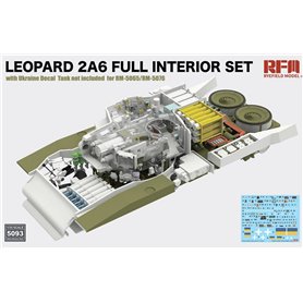 RFM 5093 Leopard 2A6 Full Interior Set with Ukraine Decal for RFM-5065/76 (Tank Not included)