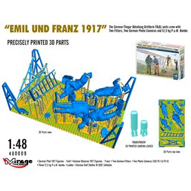Mirage 1:48 WWI GERMAN FA(A) UNITS CREW W/EQUIPMENT - EMIL UND FRANZ 1917