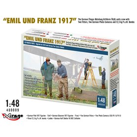 Mirage 1:48 WWI GERMAN FA(A) UNITS CREW W/EQUIPMENT - EMIL UND FRANZ 1917