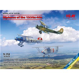 ICM 1:72 BIPLANES OF THE 1930S-1940S - Ki-10-II + U-2/Po-2VS + He-51 A-1