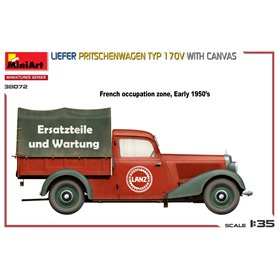 Mini Art 1:35 Liefer Pritschenwagen Typ 1 170V - W/CANVAS