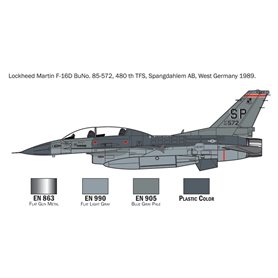 Italeri 1:72 F-16 C/D Night Falcon - COMPLETE SET FOR MODELING - z farbami