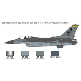 Italeri 1:72 F-16 C/D Night Falcon - COMPLETE SET FOR MODELING - z farbami
