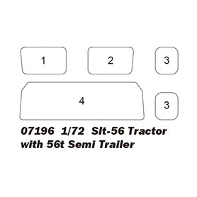Trumpeter 1:72 SLT-56 TRACTOR W/56T SEMI TRAILER