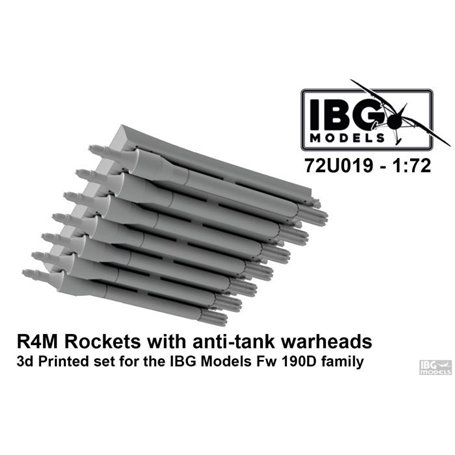 IBG 72U019 R4M Rockets with Anti-Tank Warheads 3D Printed for IBG Fw 190D Family