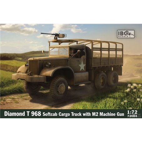 IBG 72084 Diamond T 968 Softcab Cargo Truck with M2 Machine Gun